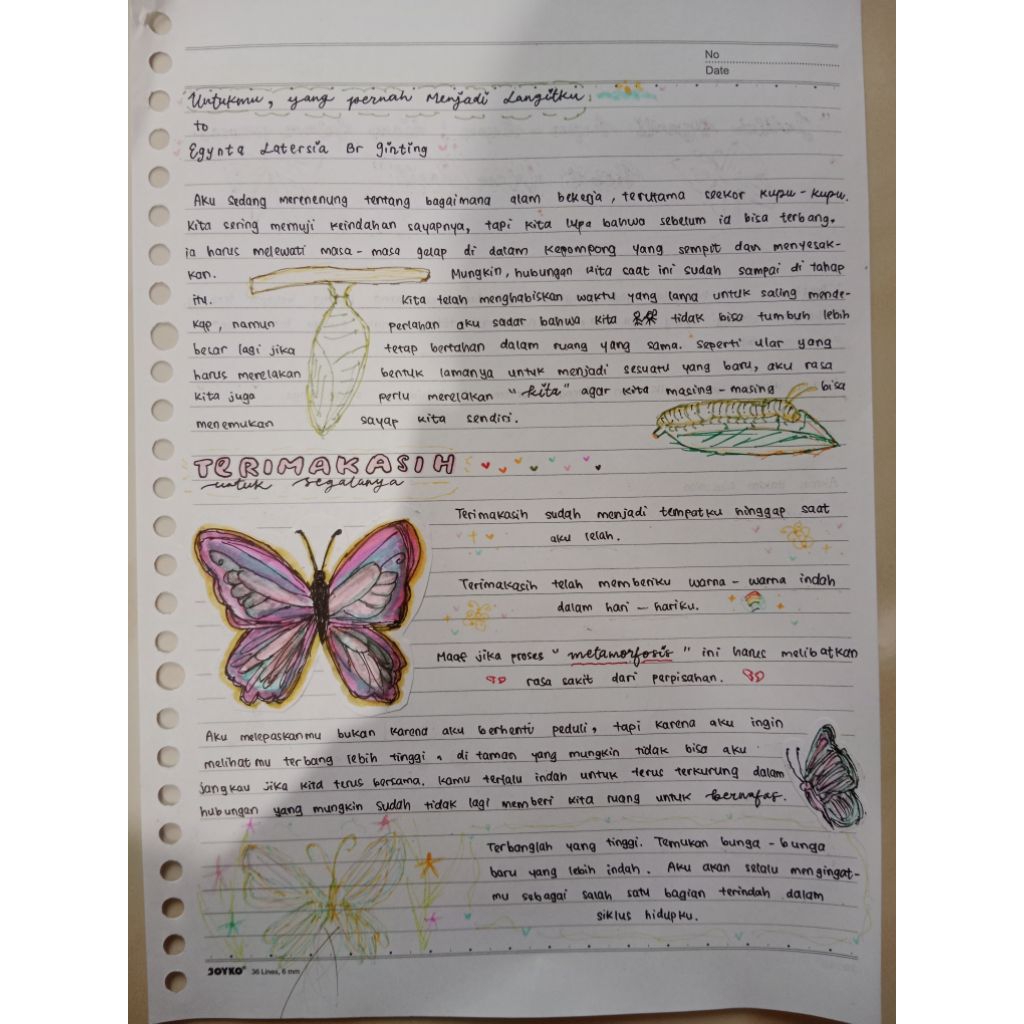 Jasa Buat Surat untuk pacar/sahabat/temen/ortu/keluarga free request