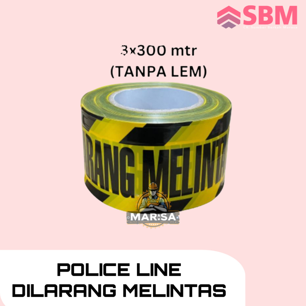Baricade Line/Police Line/Safety Line 3"x300m DILARANG MELINTAS police line