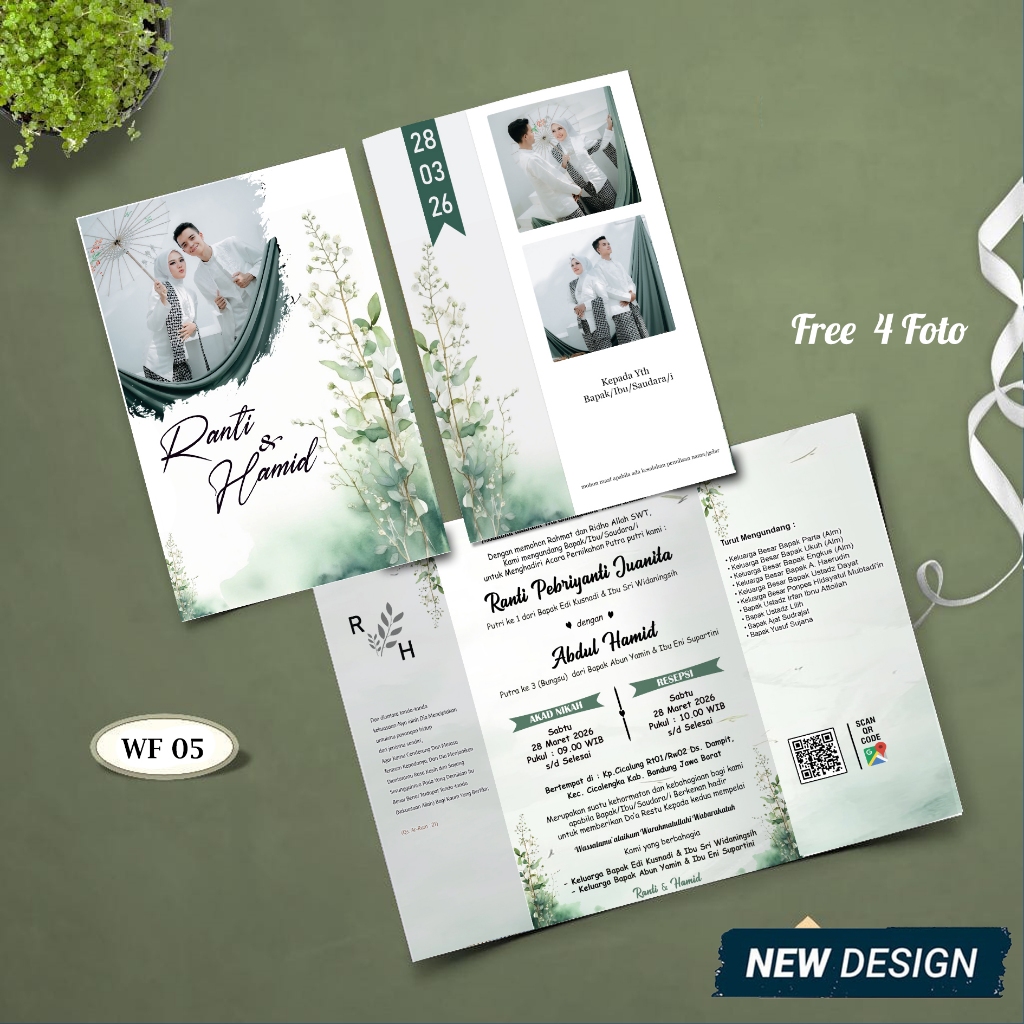 Undangan Pernikahan Foto Lipat 3