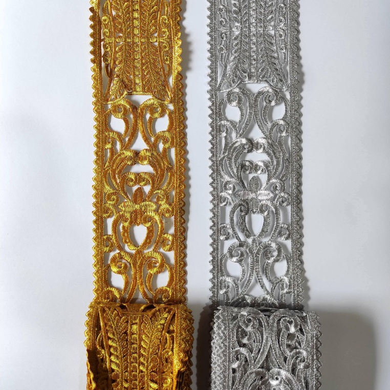 RENDA ROLL PINGGIRAN GAMIS LEBAR 9 CM MOTIF PINTU ACEH