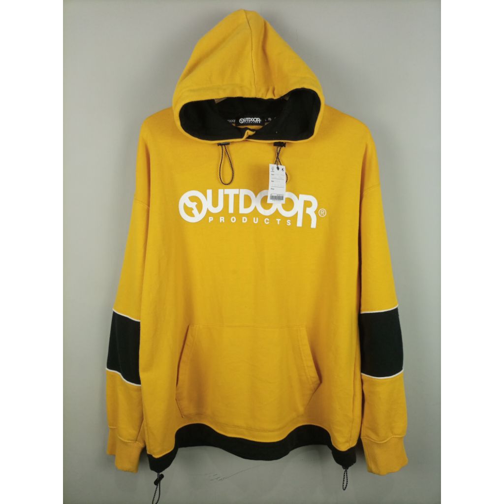 Jaket Hodie Outdoor Products Original_Kuning Tua Mix Hitam_Size L-XL