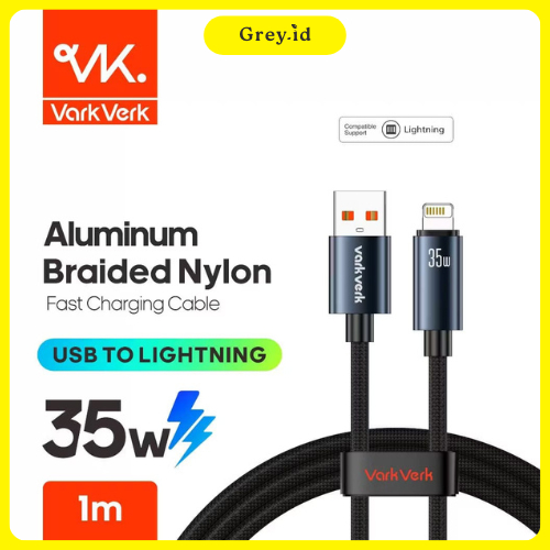 Grey.IDN | Original Kabel Data VarkVerk 3 Varian – Micro USB, Type-C & Lightning dengan Garansi 12 B