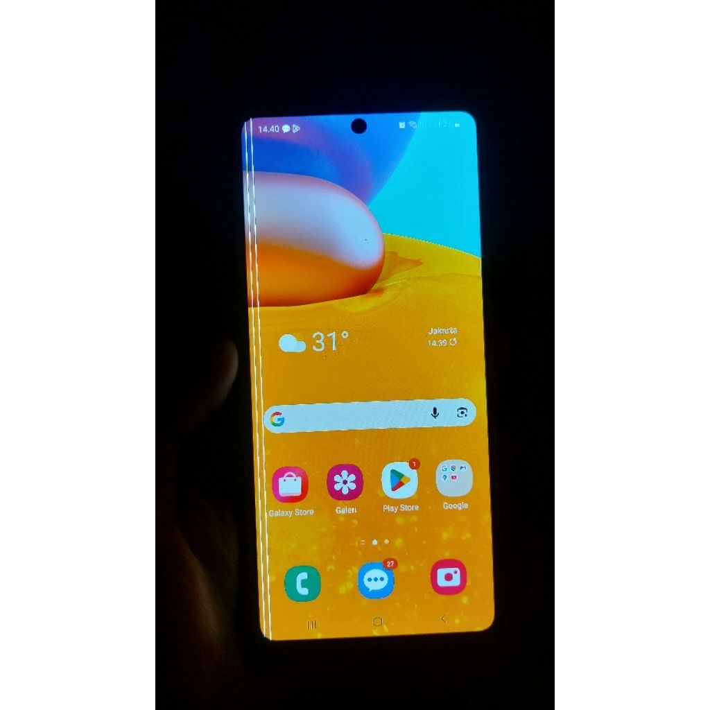 LCD Samsung A71 Original Copotan minus garis 2