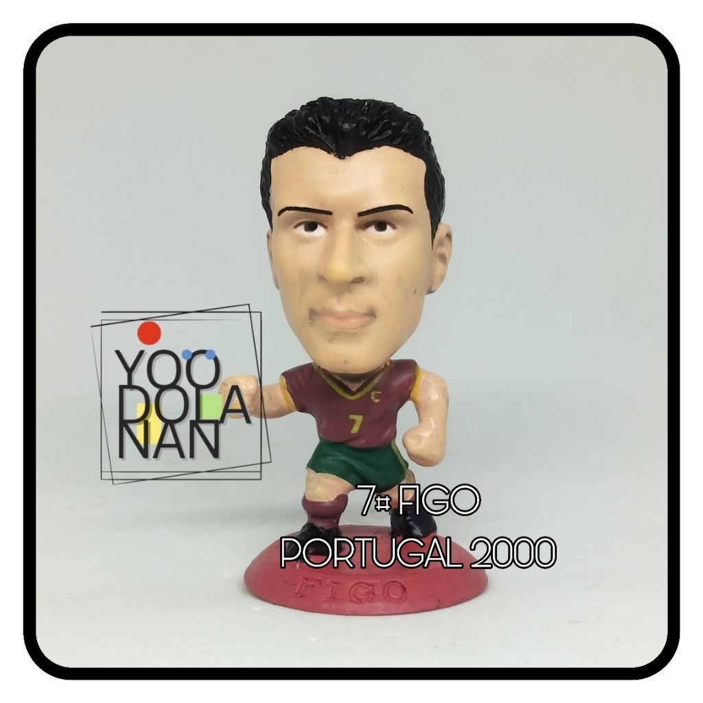 7# FIGO - PORTUGAL 2000 CORINTHIAN MICROSTARS SOCCERSTARZ FIGURE PEMAIN BOLA