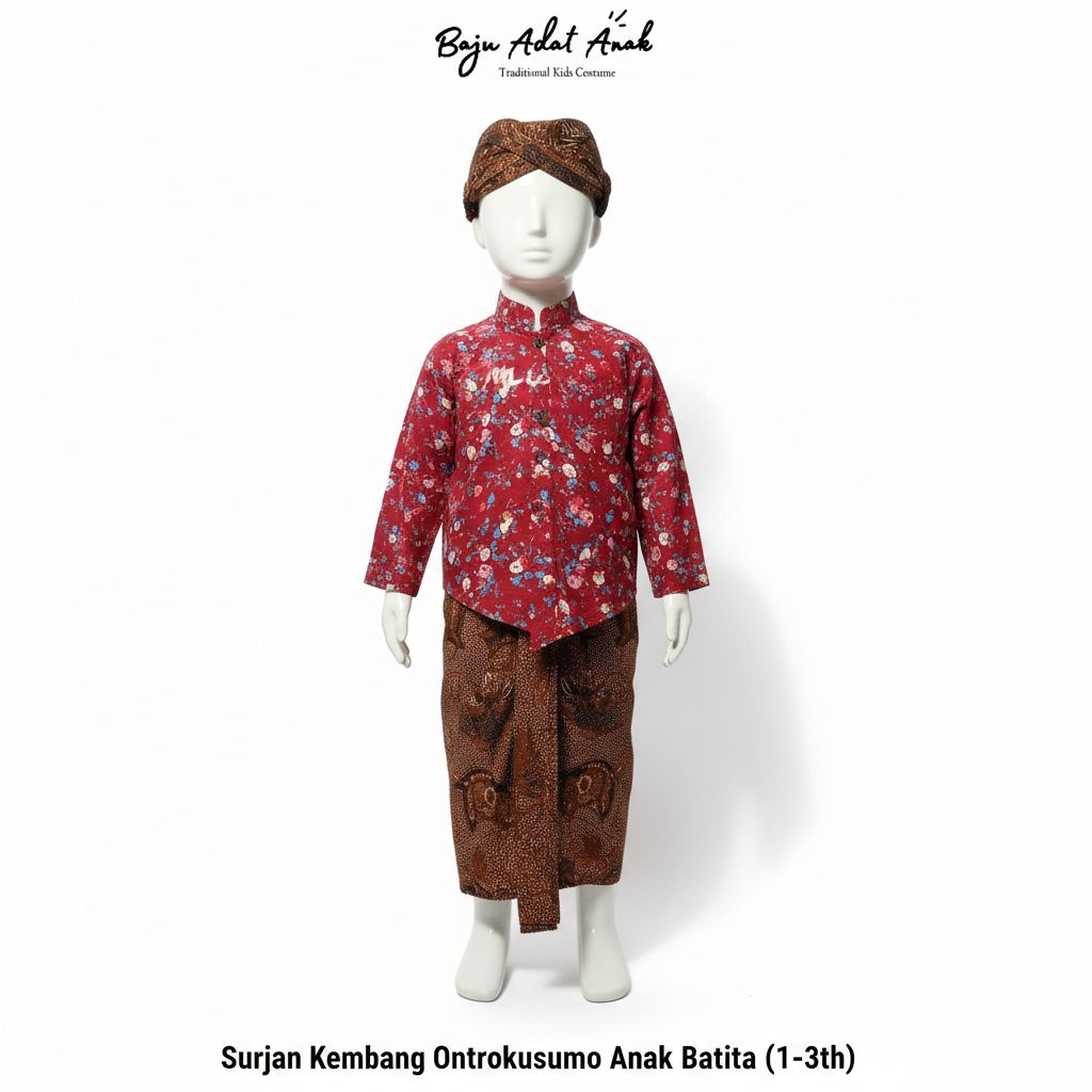 SURJAN KEMBANG ONTROKUSUMO ANAK LAKI-LAKI | BAJU SURJAN KEMBANG ADAT JOGJA JAWA ANAK LAKI-LAKI