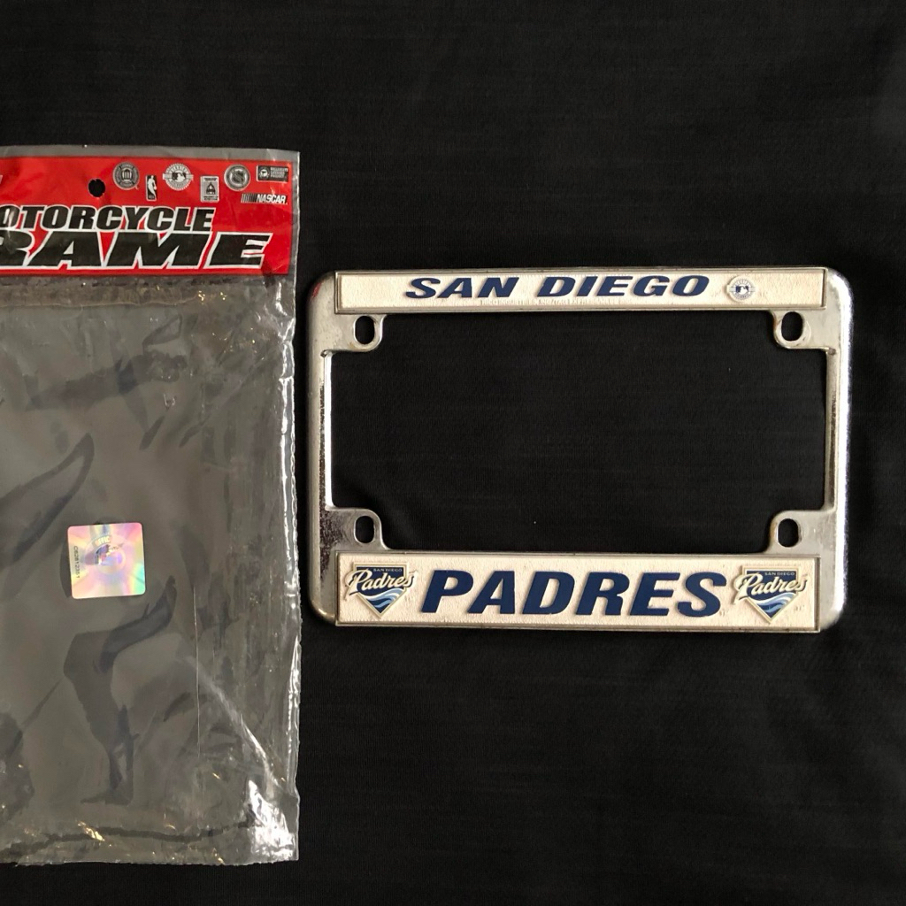 USDM Motorcyle License Plate Frame. MLB San Diego Padres.
