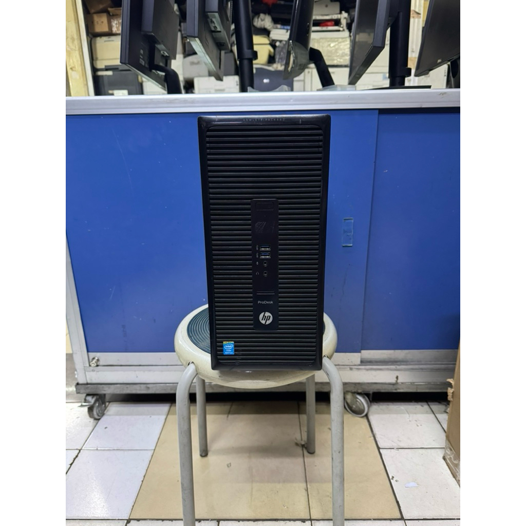 Pc hp prodesk 400 g2 mt gen4 ram 4gb hdd 500gb siap pakai