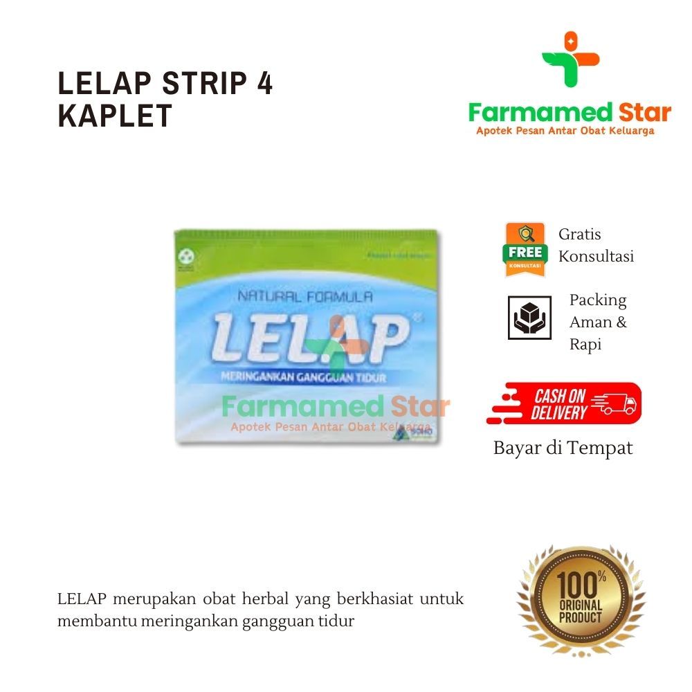 Lelap Obat Tidur Herbal 4 Tablet - Meringankan Gangguan Tidur