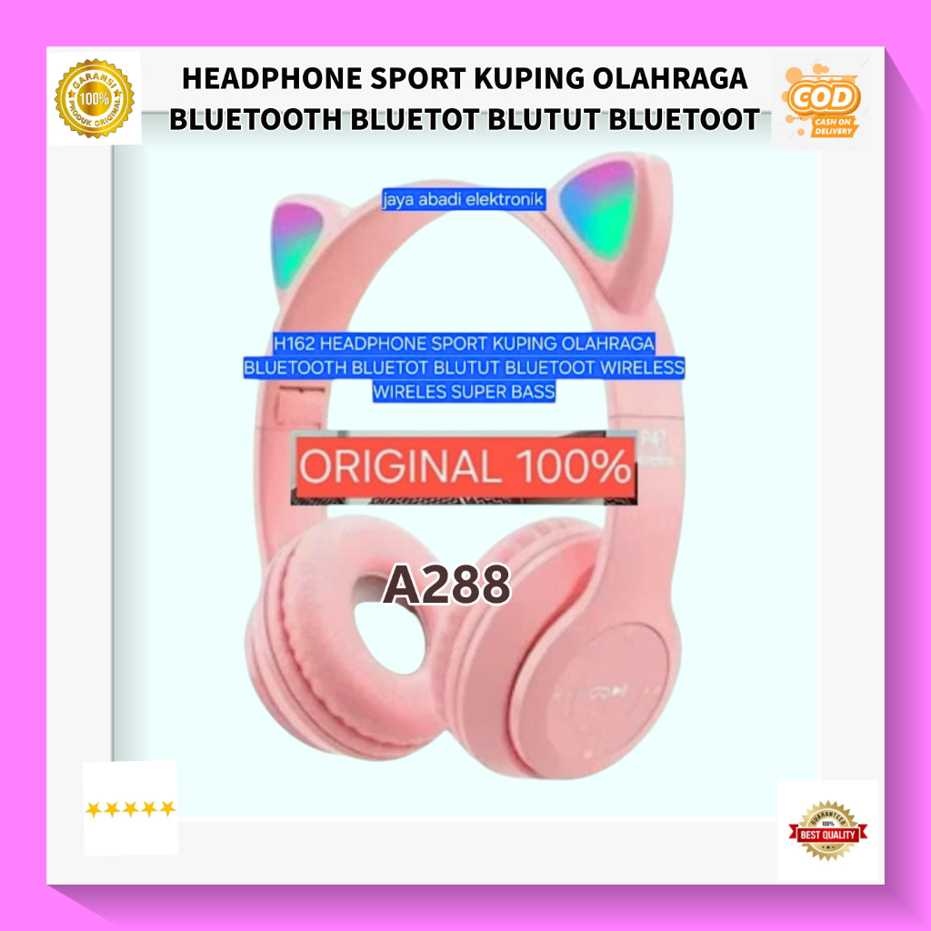 A288 HEADPHONE SPORT KUPING OLAHRAGA BLUETOOTH H162 BLUETOT BLUTUT BLUETOOT WIRELESS WIRELES SUPER B