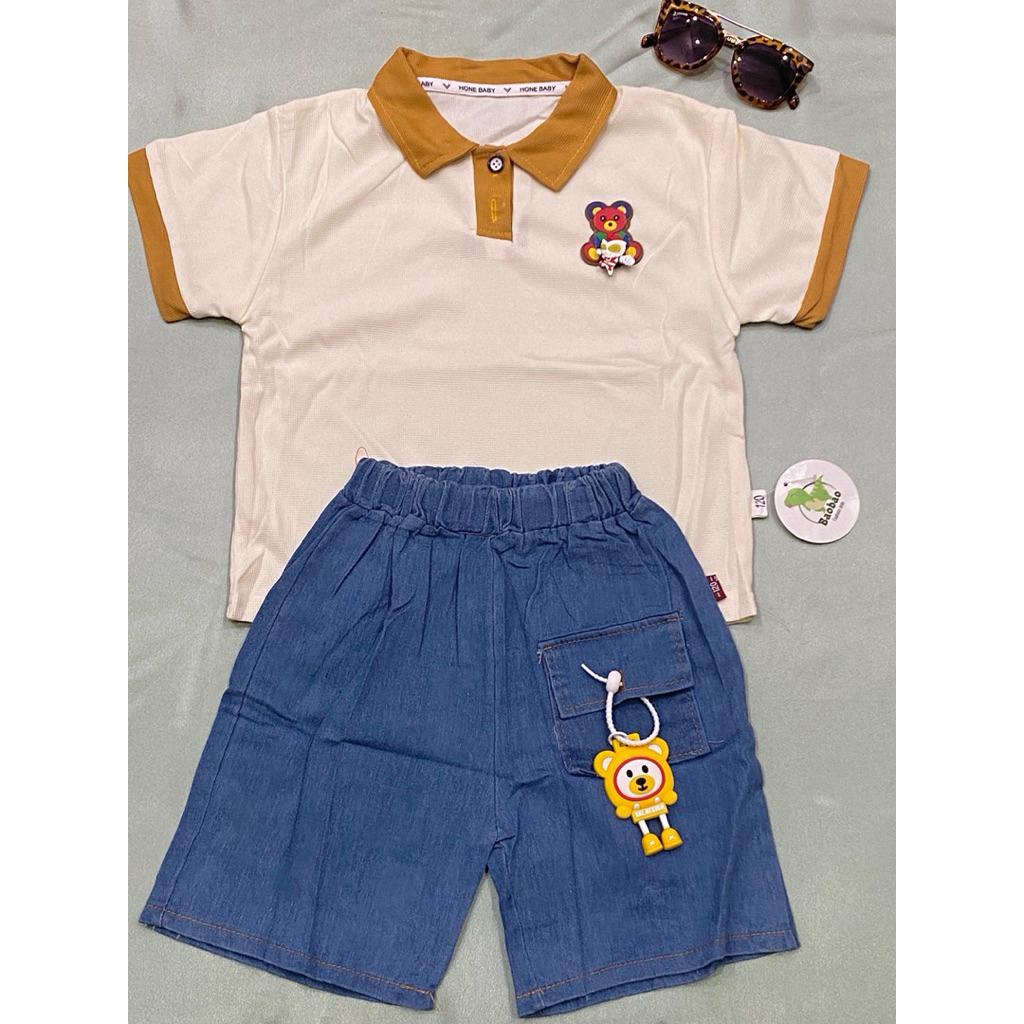 SETELAN JEANS CARGO ANAK COWOK