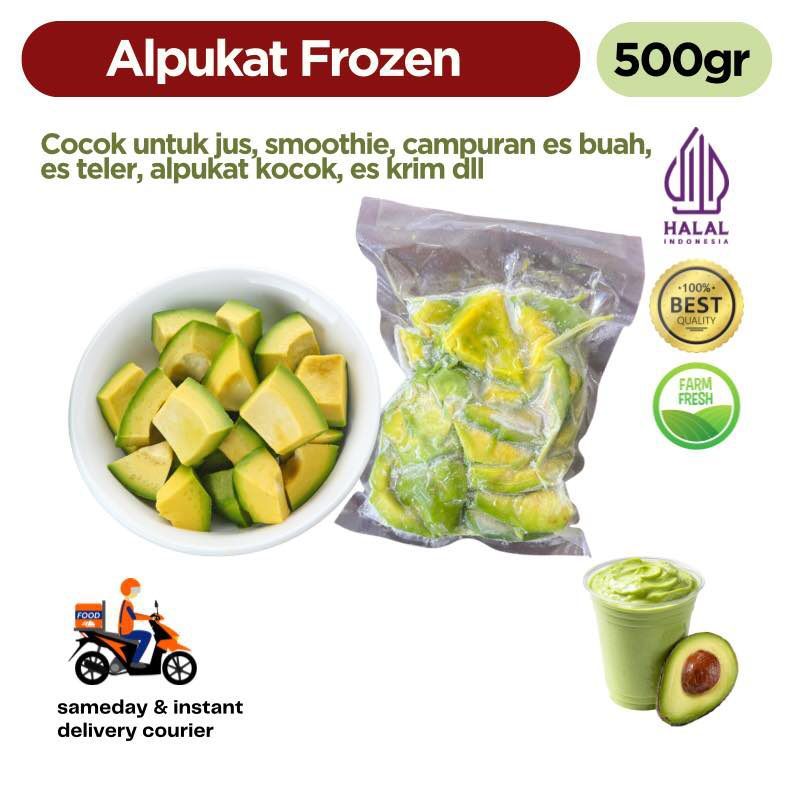 Alpukat Frozen 500gr  Buah Alpukat Beku Kupas Bersih