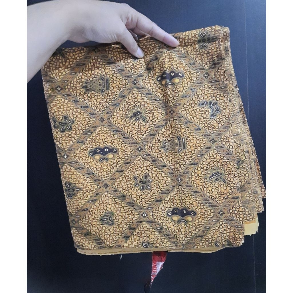 New - Kain jarik coklat kekuningan khas Jogja sidomukti batik halus istana president