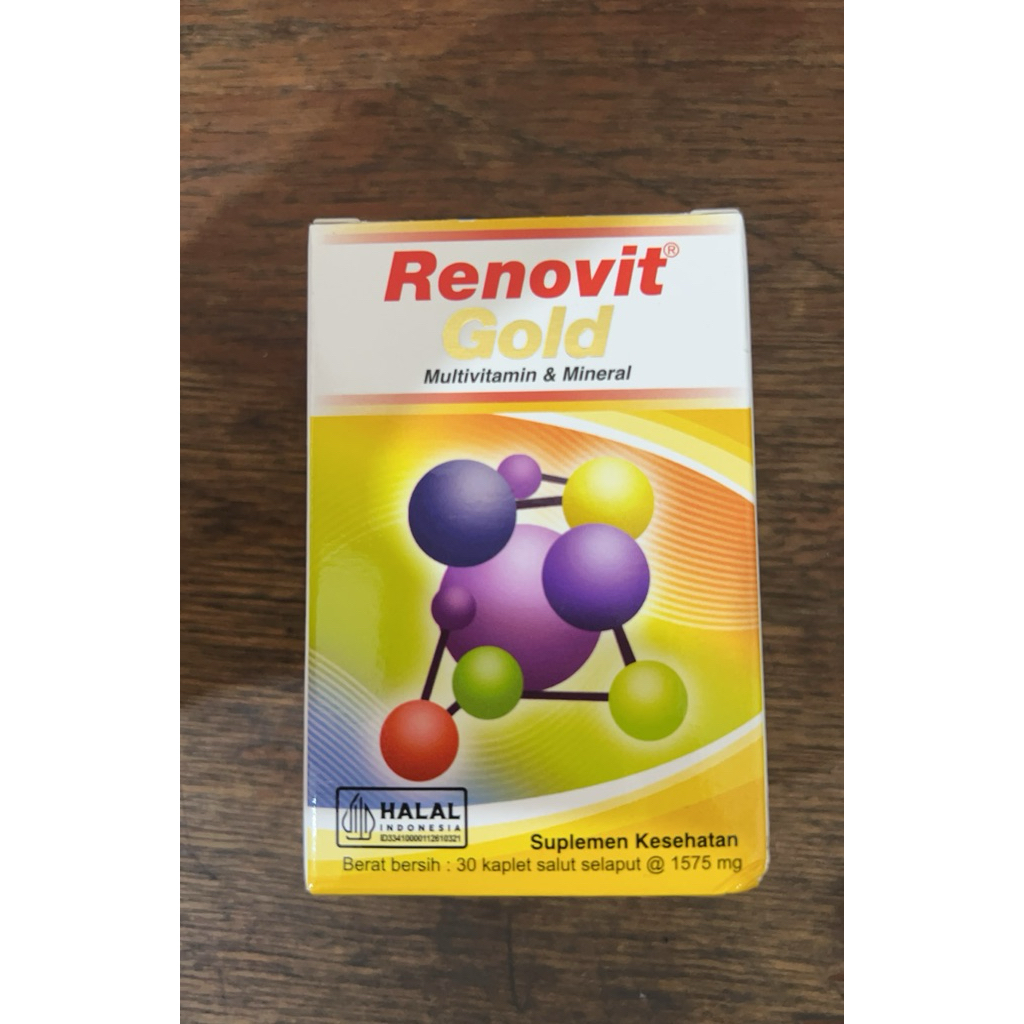 Renovit Gold 30 Kaplet Multivitamin & Mineral untuk Lansia
