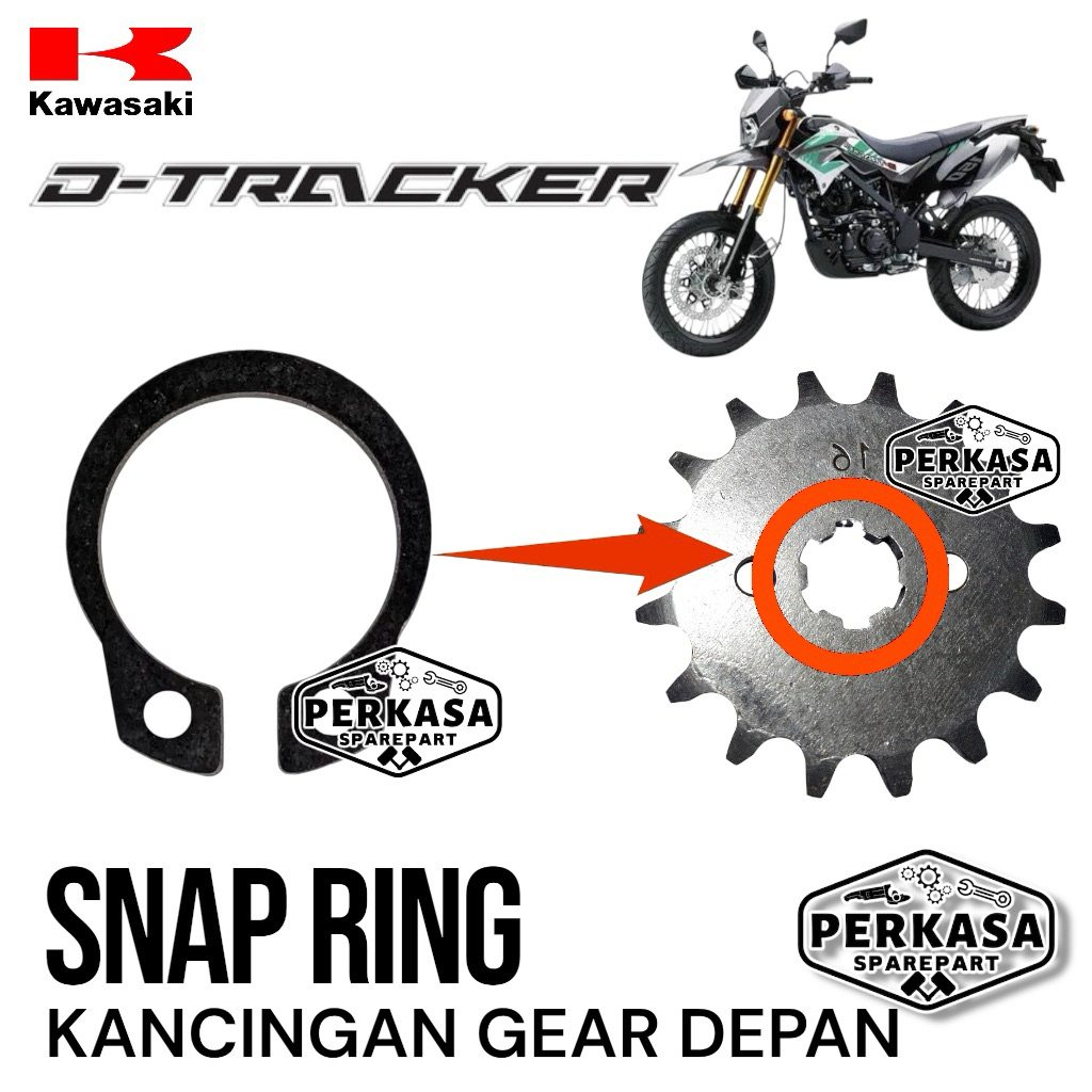 Snap Ring Snapring Kawasaki D-TRACKER Kancingan Gear Depan Sepeda Motor D TRACKER