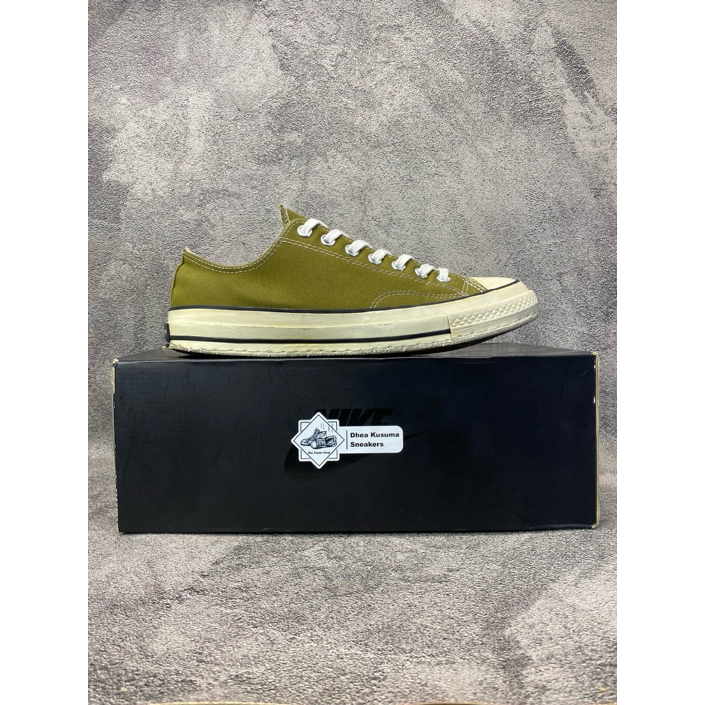Sepatu Second Converse Chuck 70 Low ‘Dark Moss’  Size 43  Original Guarantee 100%