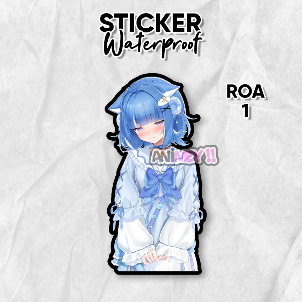 Stiker Kurageu Roa Vtuber / Sticker Anime Waterproof