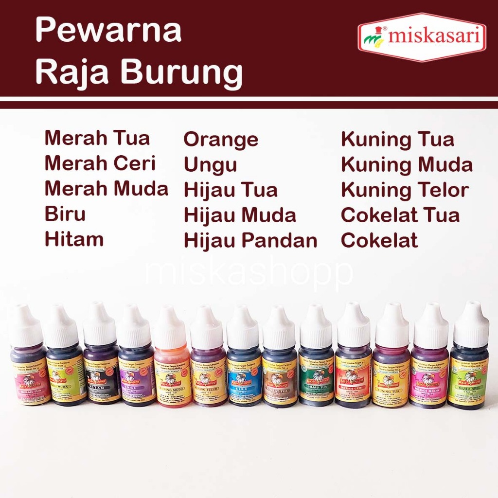 Pewarna Makanan Raja Burung