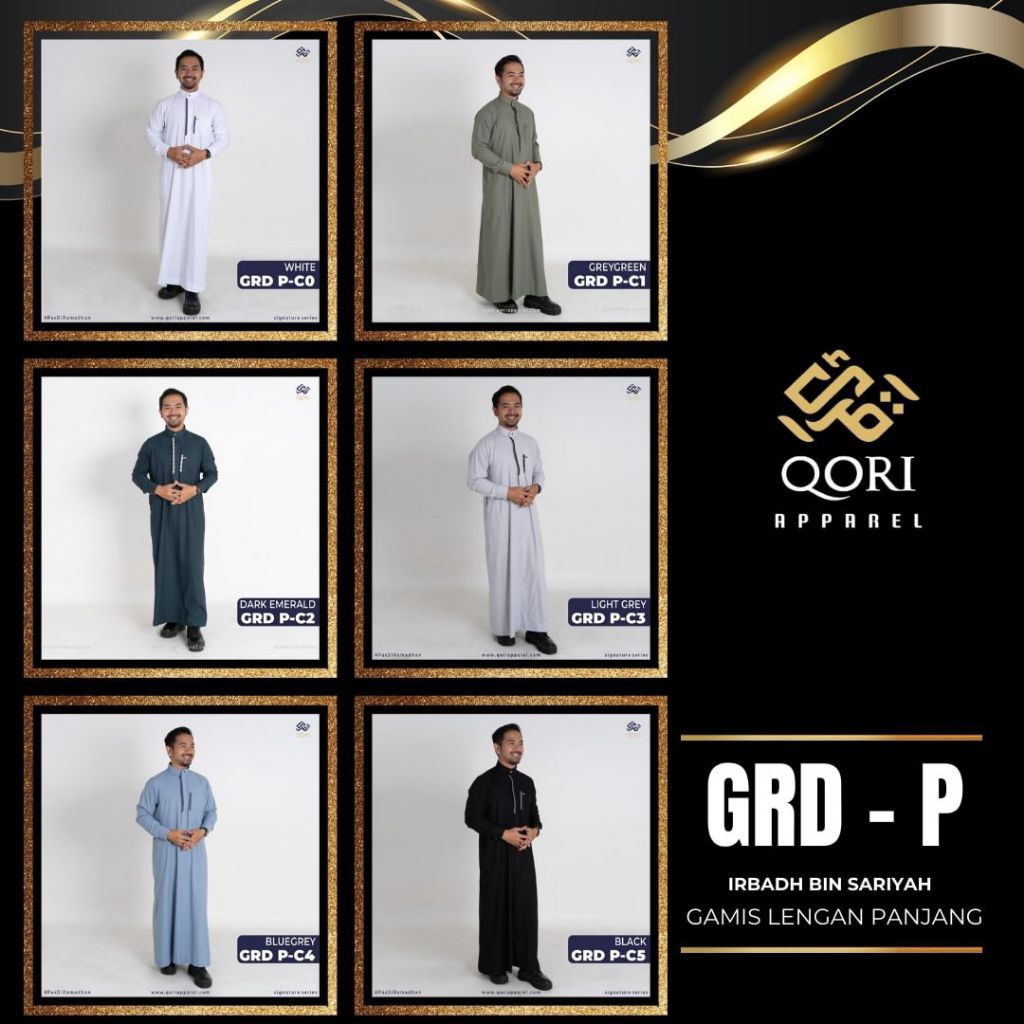 Qori Apparel Gamis Signature  GRD-P IRBADH BIN SARIYAH