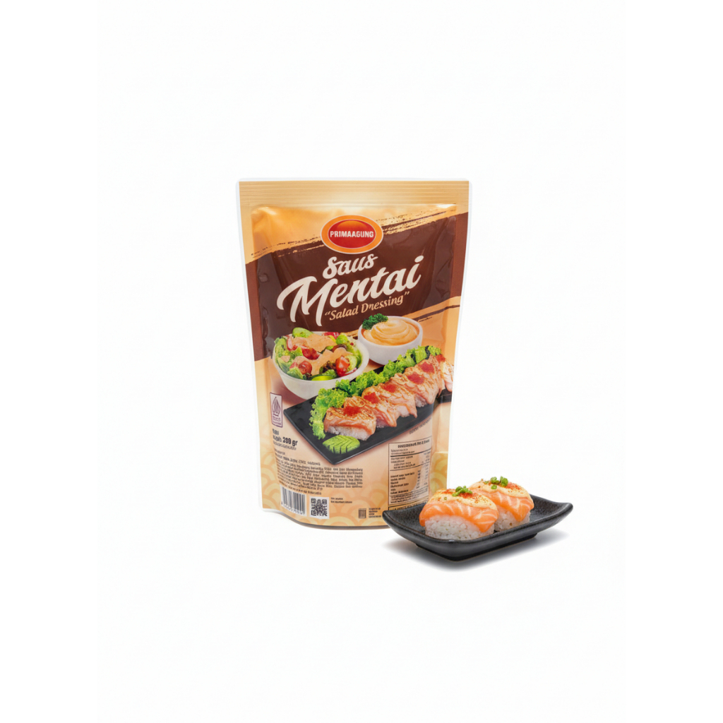 PRIMA AGUNG Saus Mentai 250gr Rasa Krimi Pedas Mentega Krim Pasta Mentai