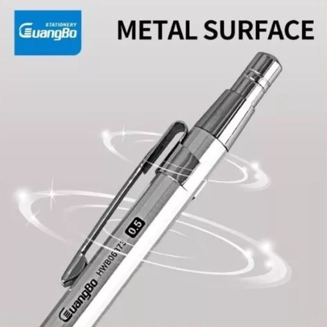 PENSIL MEKANIK 2B METAL GUANGBO 0,5 mm | HWB06373 | Ecer
