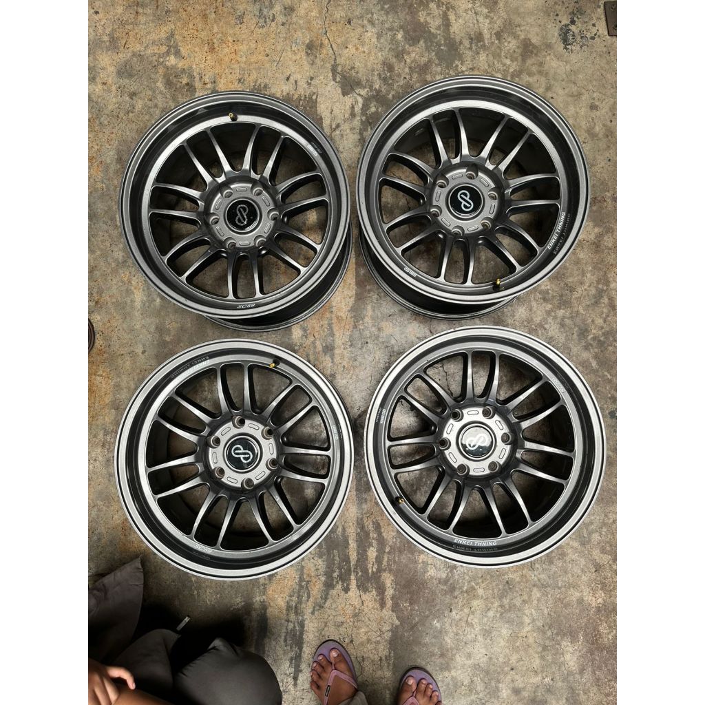 ENKEI SC59 R18 LEBAR 9 ET 0 GREY - VELG MOBIL RING 18 BEKAS UNTUK PAJERO FORTUNER HILUX TRITON