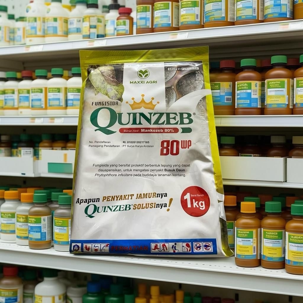 FUNGISIDA QUINZEB 80WP 1 kg - Fungisida Berbahan Aktif Mancozeb