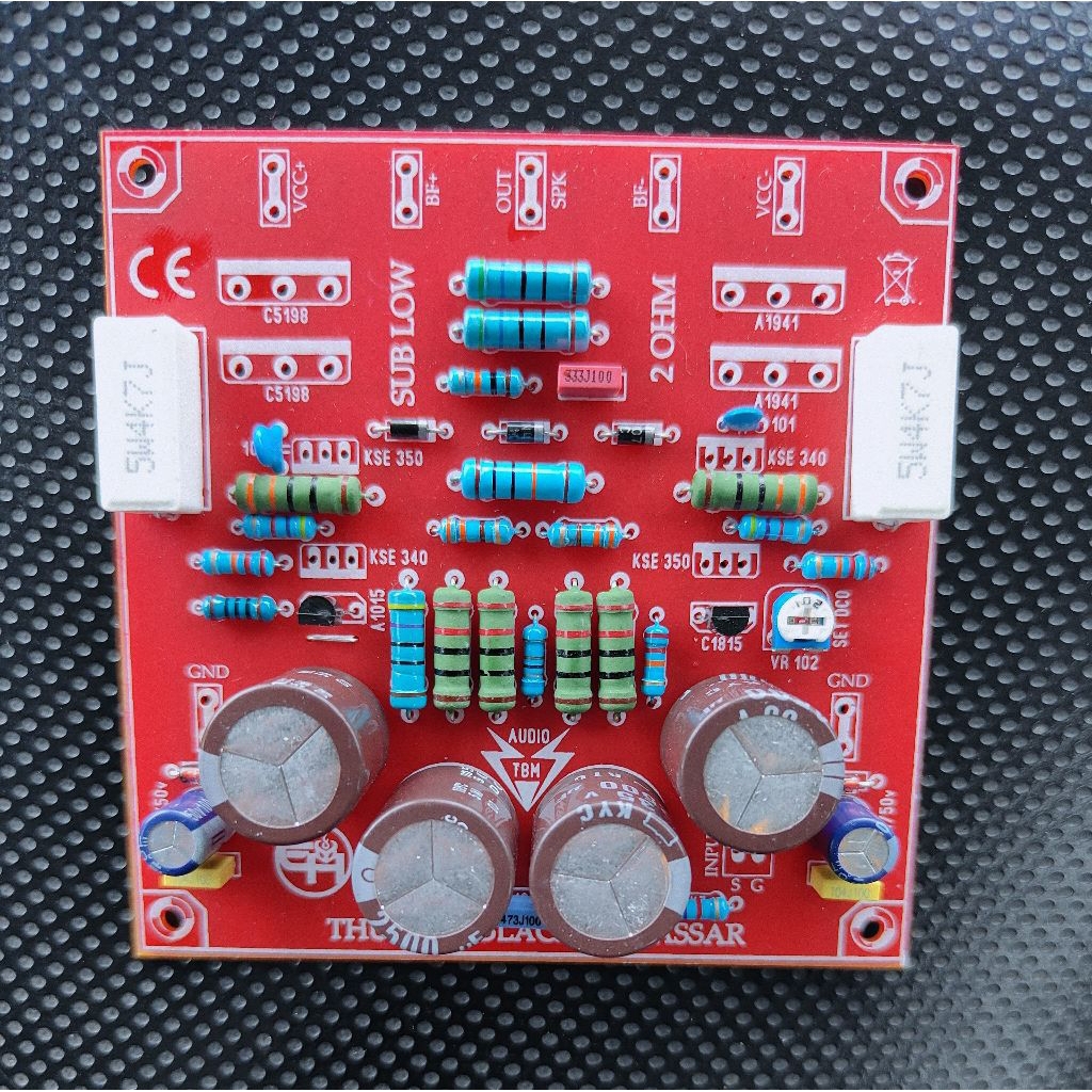 PCB tbm 2 ohm SubLow LowSub Ples Komponen Tanpa Tr driver