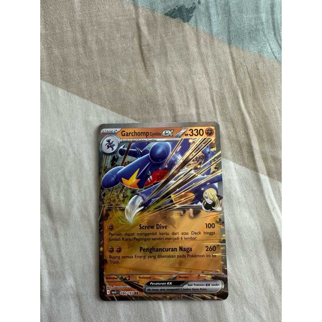 garchomp cynthia ex-pokemon card TCG hologram