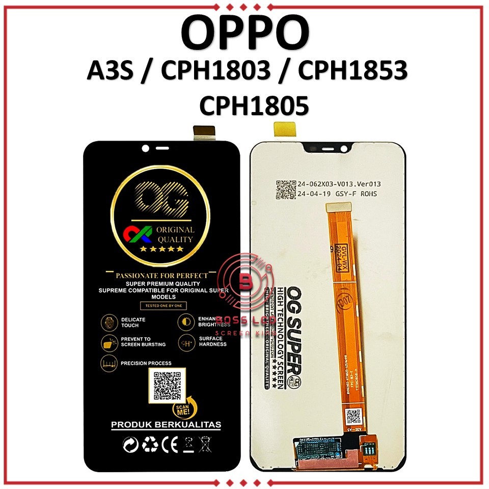 LCD TOUCHSCREEN OPPO A3S / CPH1803 / CPH1853 / CPH1805 ORIGINAL