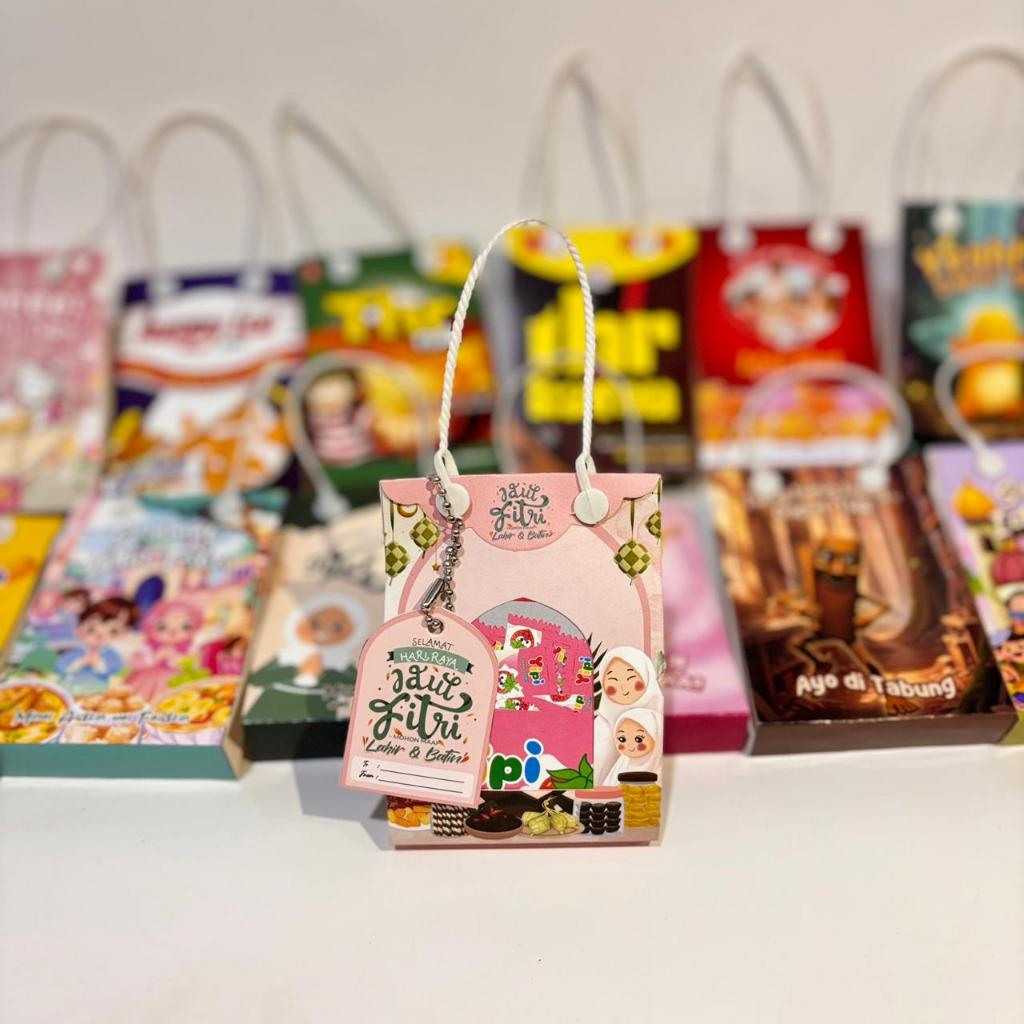 (10 pcs) AMPLOP LEBARAN MODEL TAS SNACK MINI MOTIF MIX