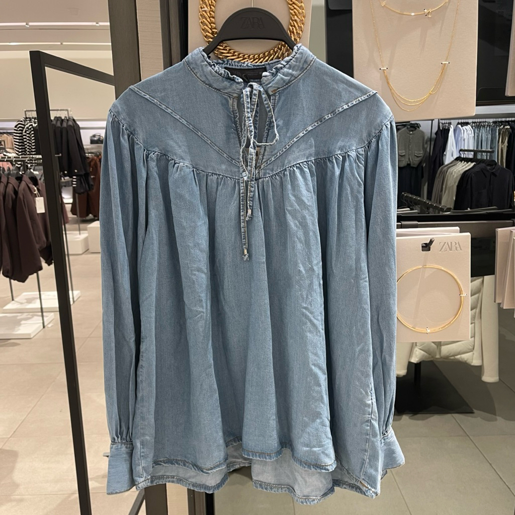 Blouse Denim ZARA Women Jastip (jasa titip)
