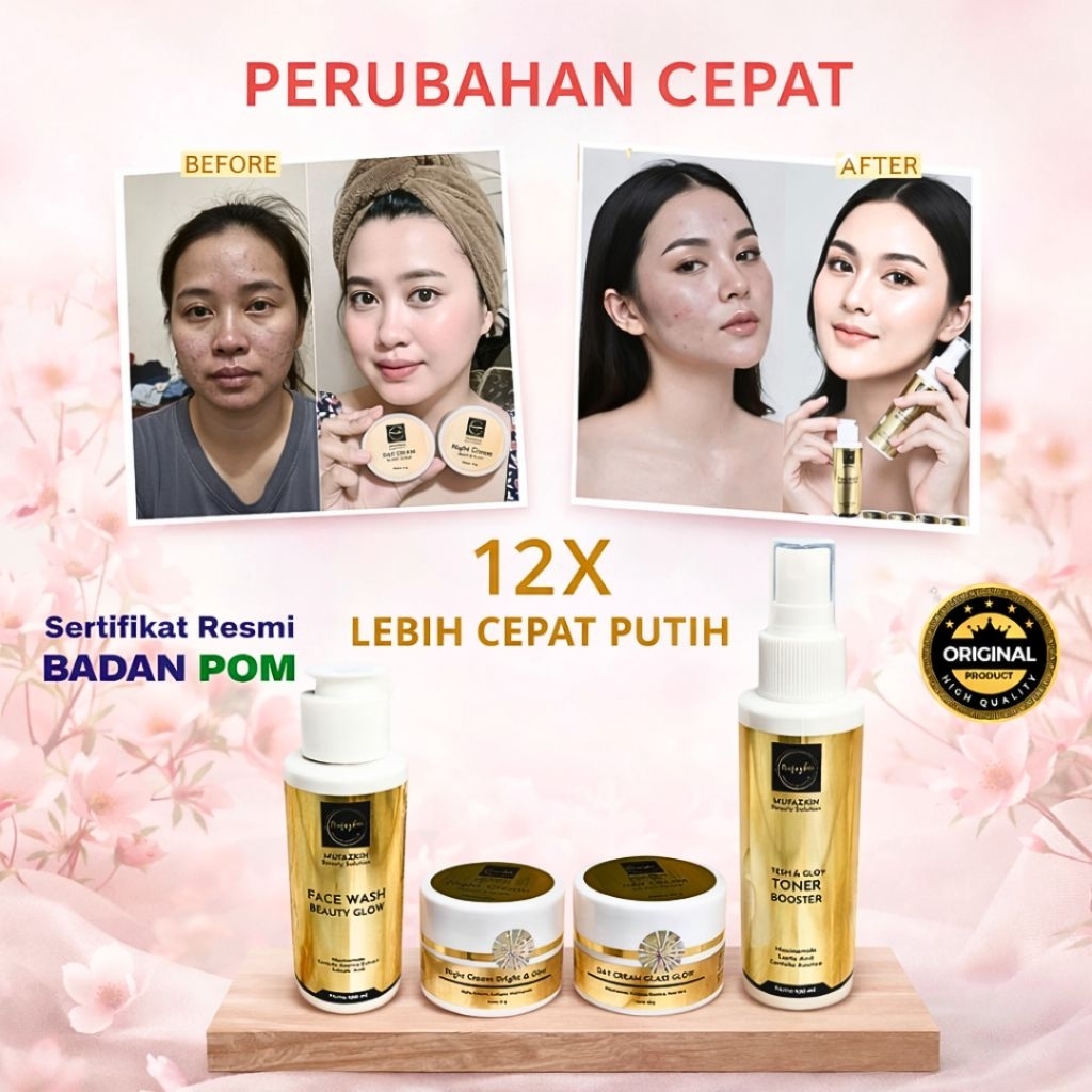 [GROSIR - Center] Paket MUFAZKIN Premium Extra Whitening Booster (Lengkap 4 pcs) 100% Ori Bpom Sehat