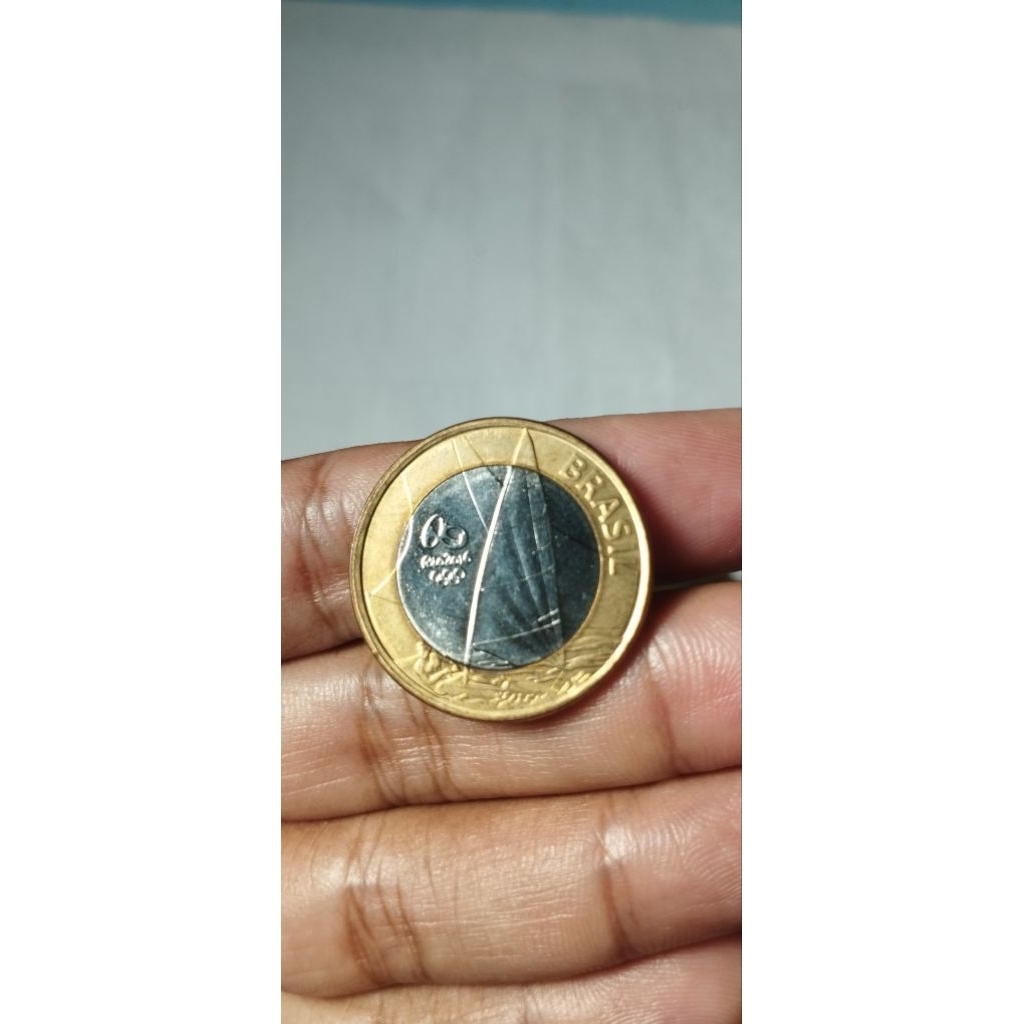 Koin 1 Real Olimpiade Rio 2016-Berlayar