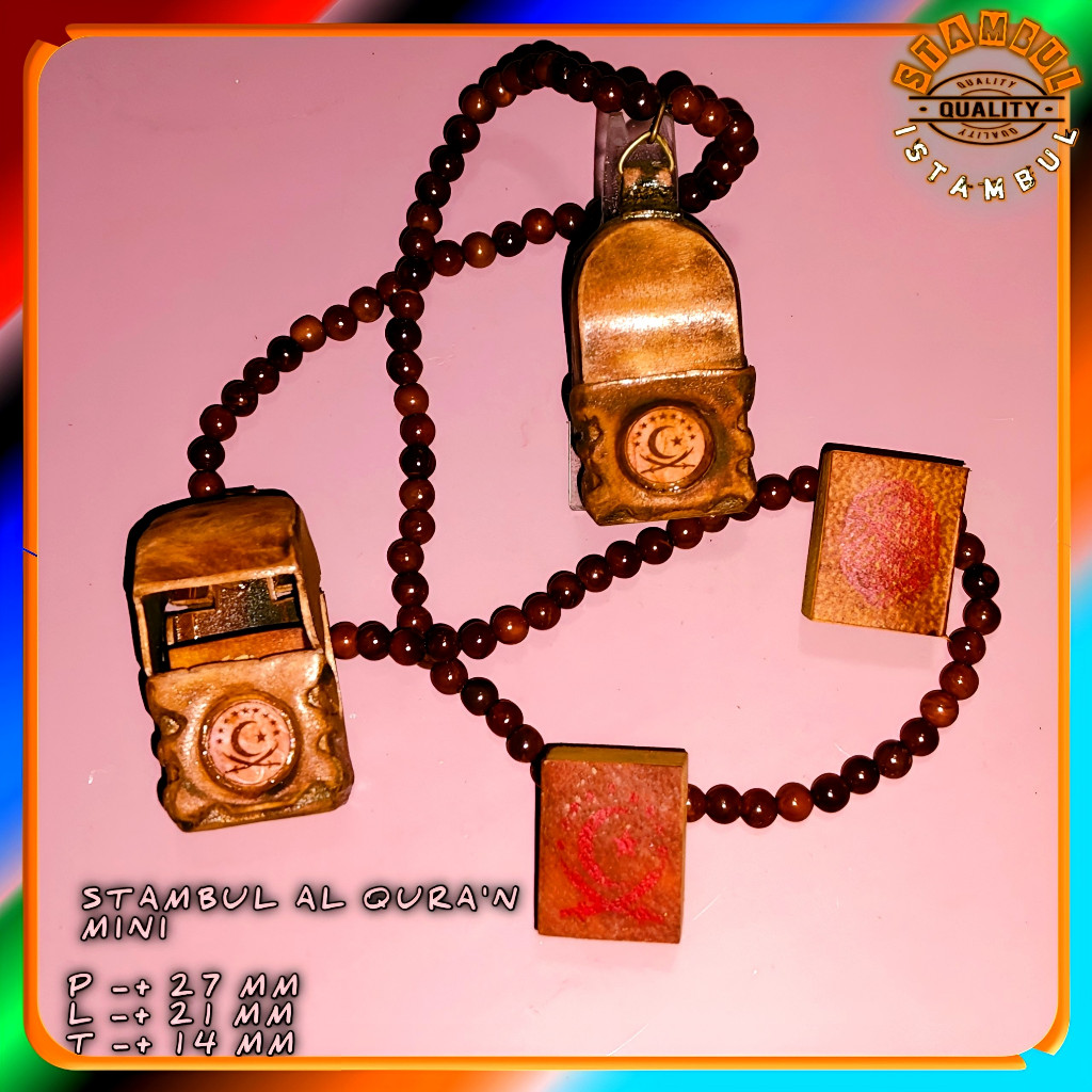 (BISA COD) Stambul AL QUR'AN kecil tinta Merah varian wadah lengkap