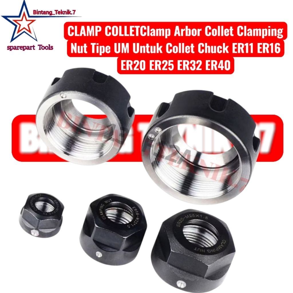 nuts collet tutup collet ER11 ER16 ER20 ER25 ER32 ER40 mur collet bukan arbor collet cocok untuk arb