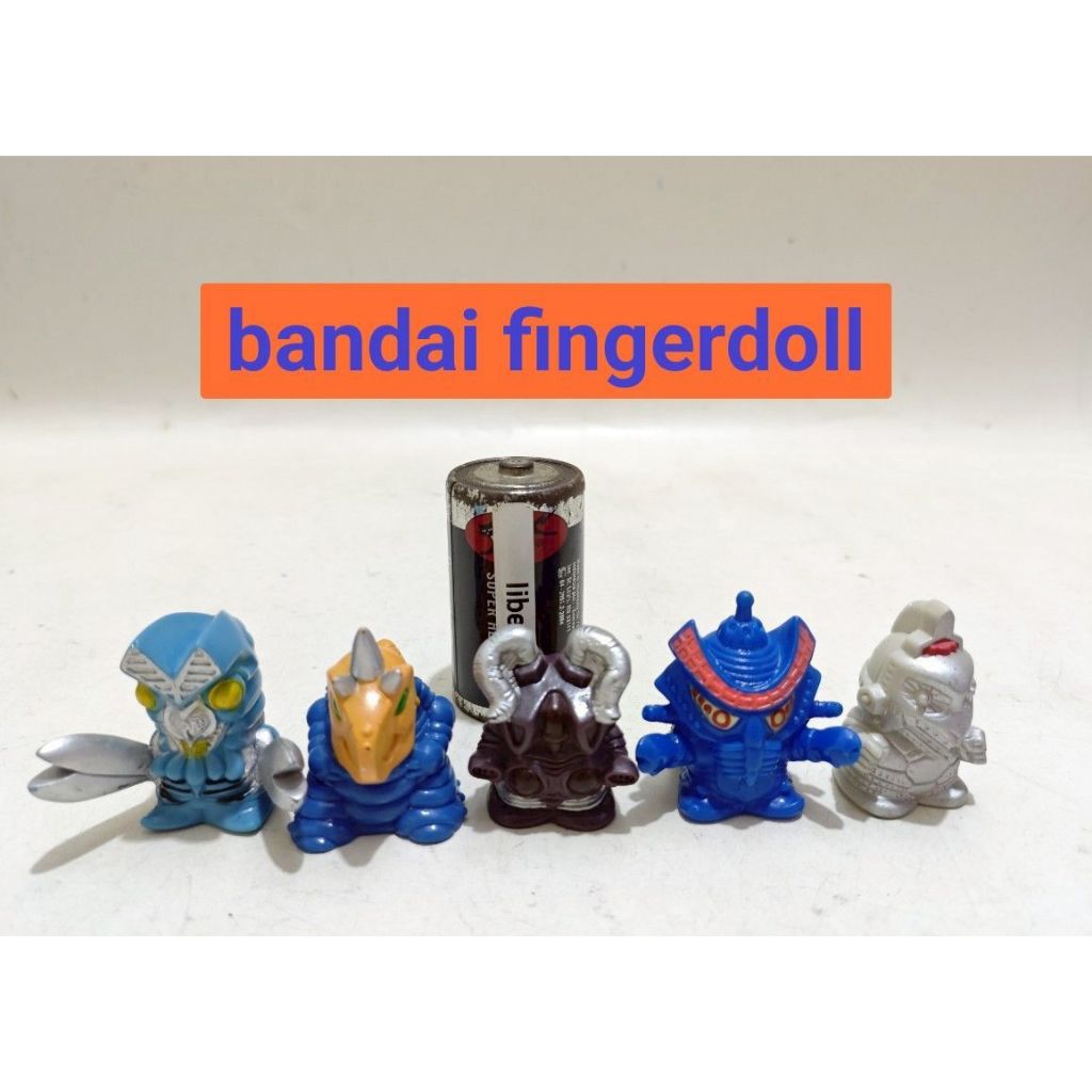Set vintage bandai fingerdoll mini sofubi alien baltan vakishim zetton alien temperor windom kaiju s