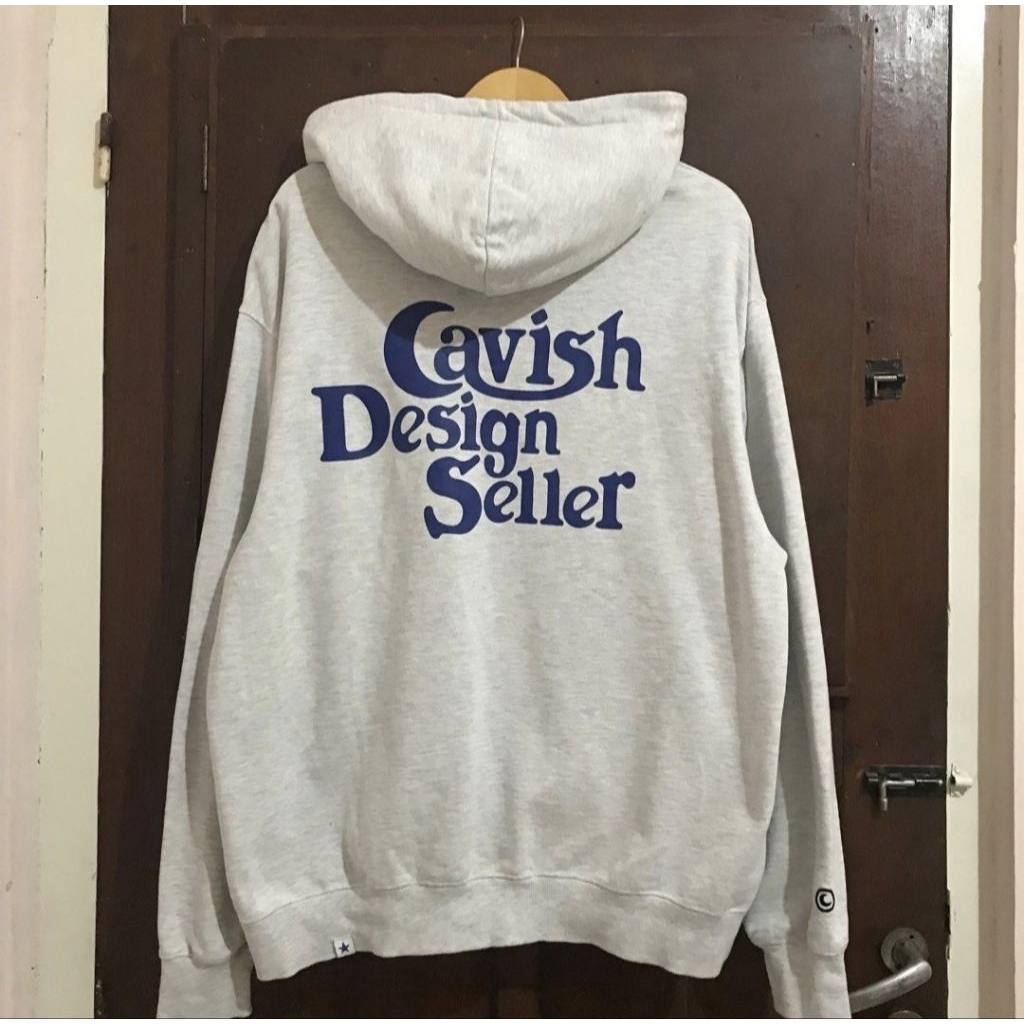 Cavish Design Seller Logo Hoodie Light Grey Blue