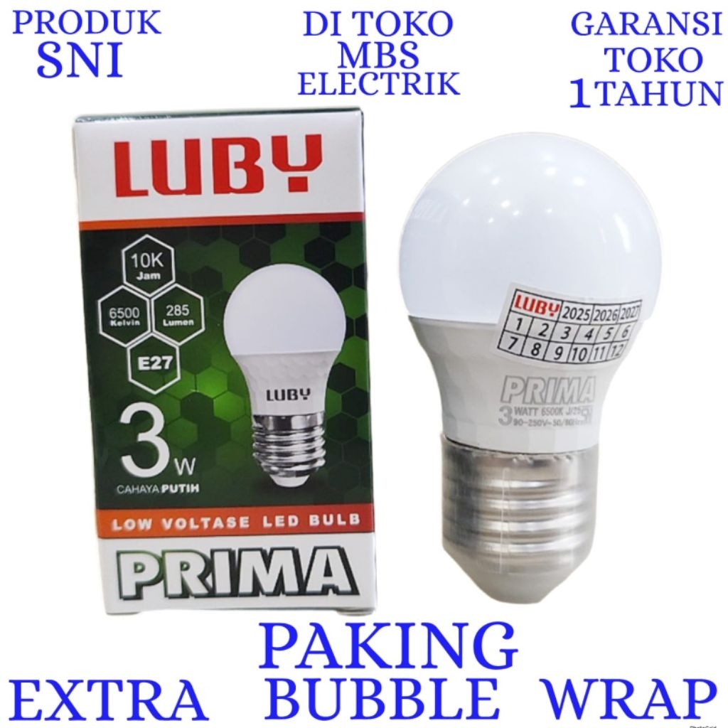 BOHLAM LED LUBY / LAMPU LED LUBY PRIMA 3W