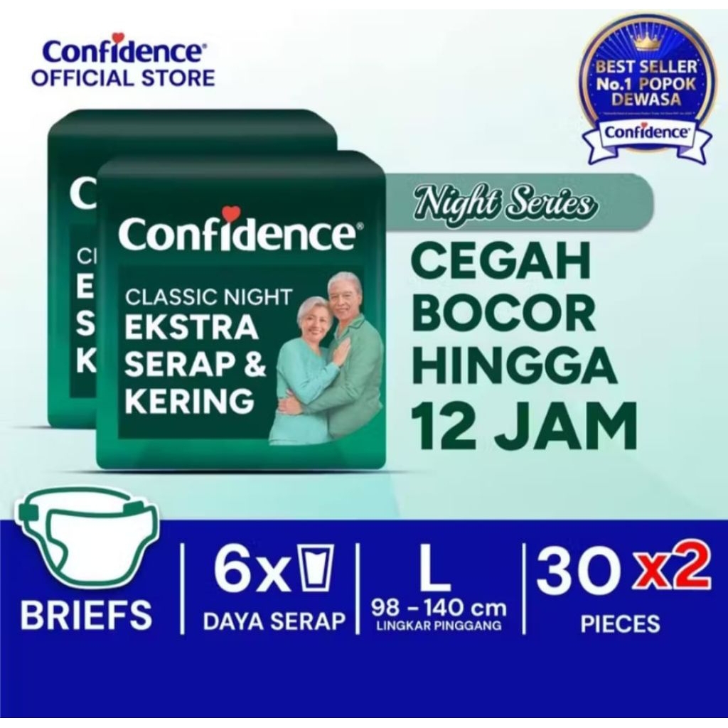 Pampers dewasa merk Confidence & Popoku (type perekat semua)