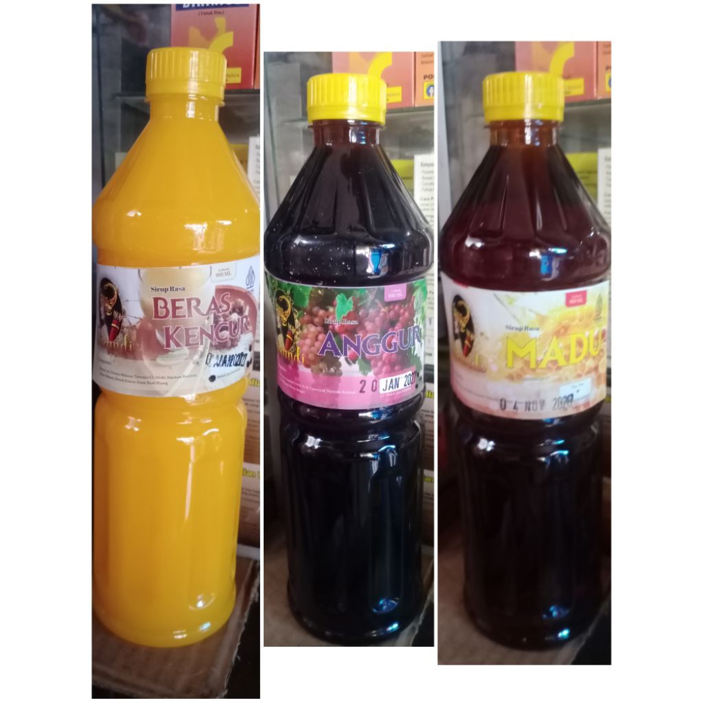 Sirup jamu rasa beras kencur | sirup anggur | sirup madu merk Srikandi 1000ml
