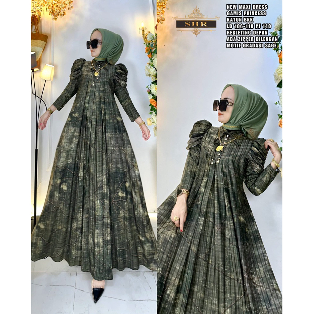 SHR NEW READY MAXI DRESS PRINCESS DENADA KATUN BU SHR ORI