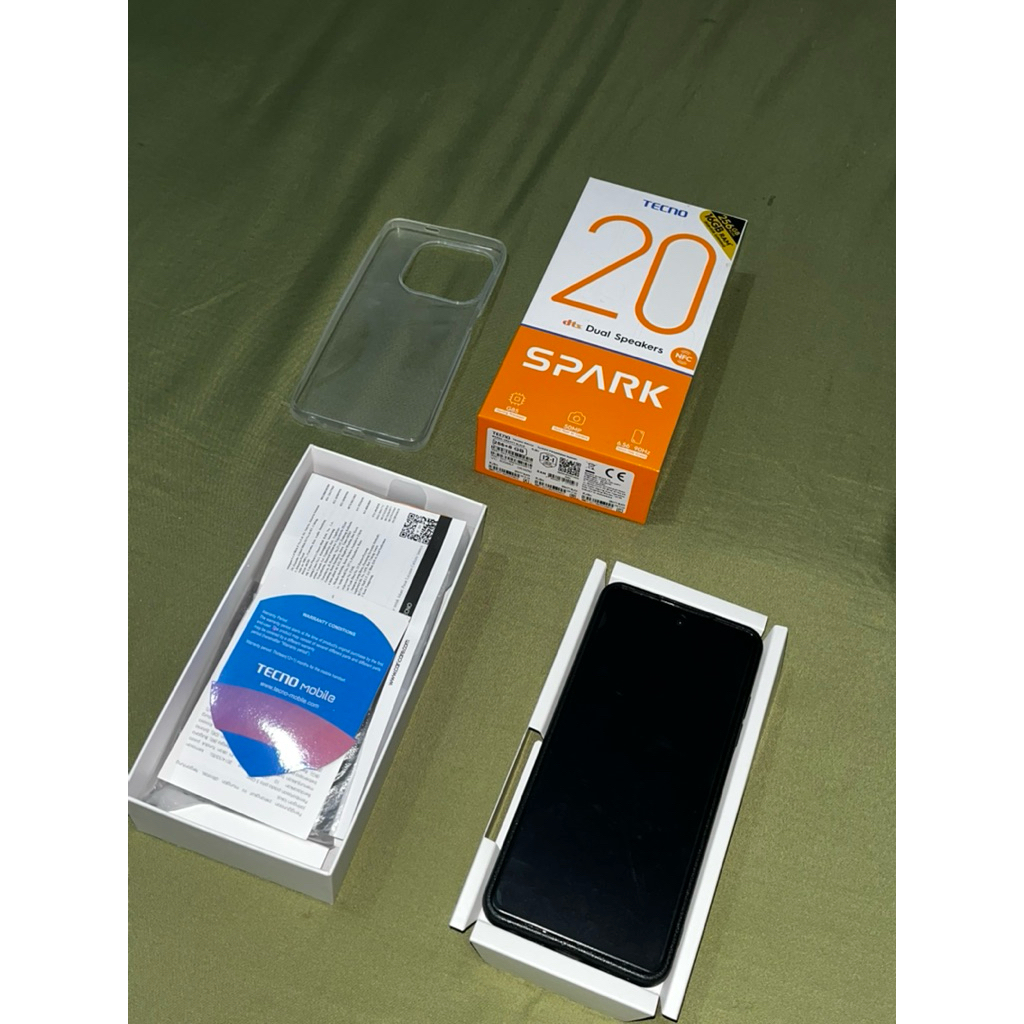 Second Tecno Spark 20 NFC murah Ram 16 gb ROM 256 gb hp hape murah android bukan iphone samsung oppo