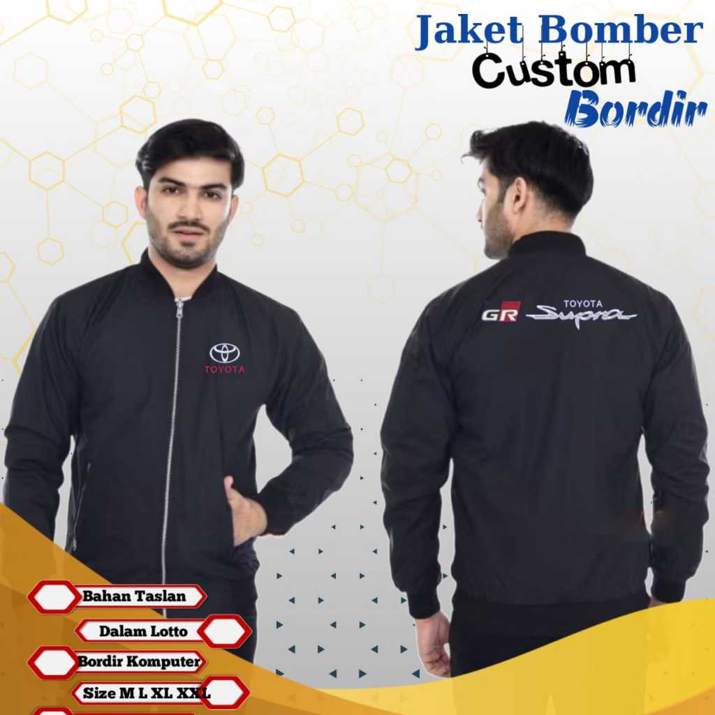 Jaket Toyota GR Supra Bordir Custom Jaket GR Toyota Bomber