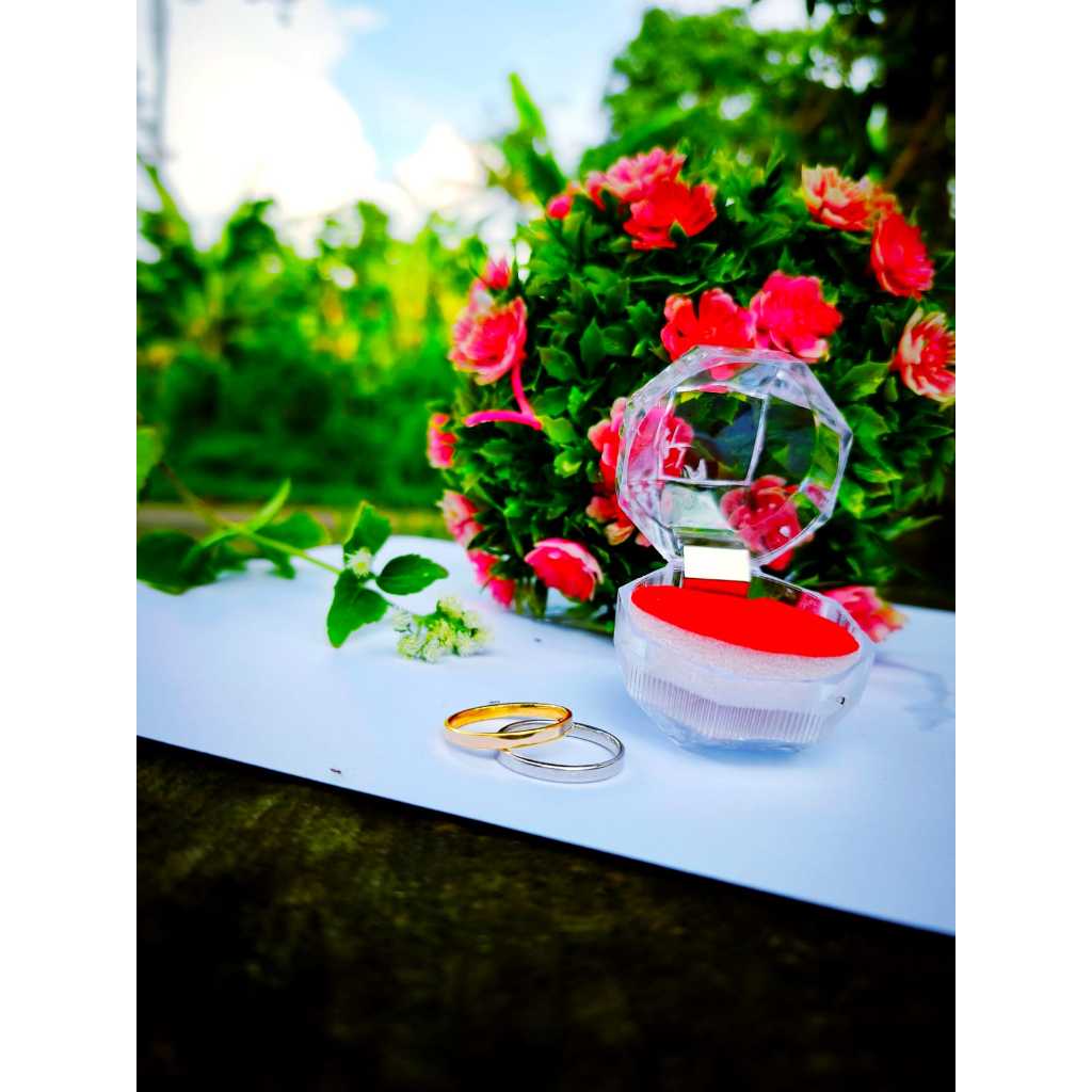 Cincin Couple Emas Asli Polos Cincin Kawin Cincin Tunangan Simpel Elegan Cincin Preium Untuk Lamaran