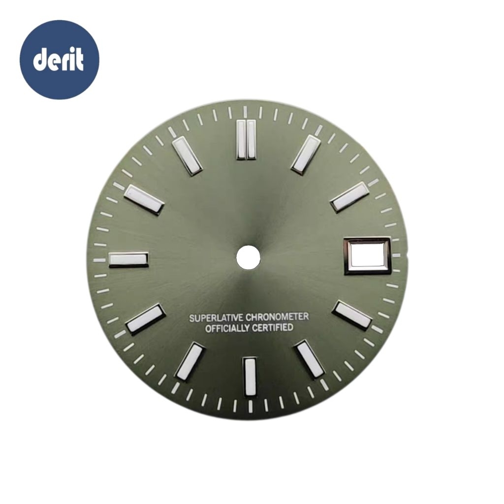 Dial Seikomod Datejust Olive No Logo NH35 NH36 Automatic 28.5mm