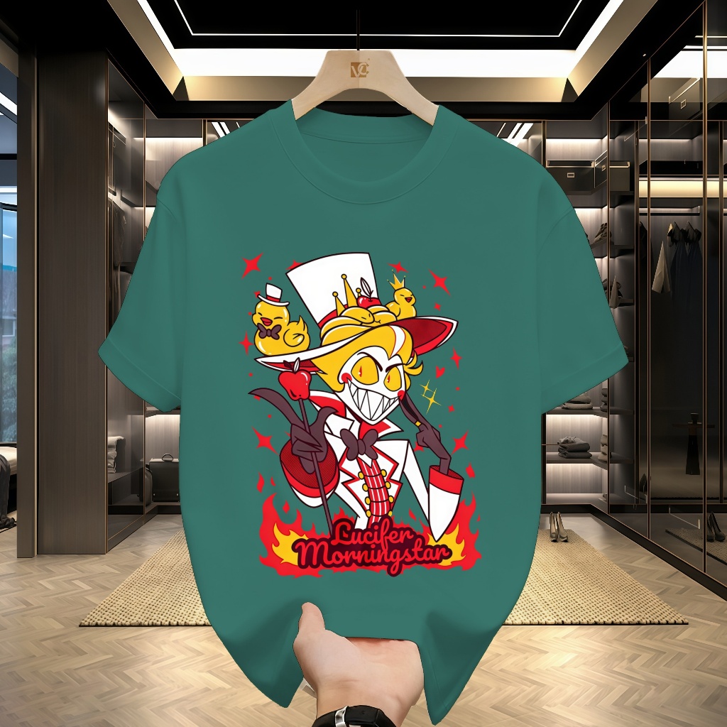 Kaos Hazbin Hotel Alastor Lucifer Kaos Gadis Karakter Hazbin Hotel Semua Ukuran