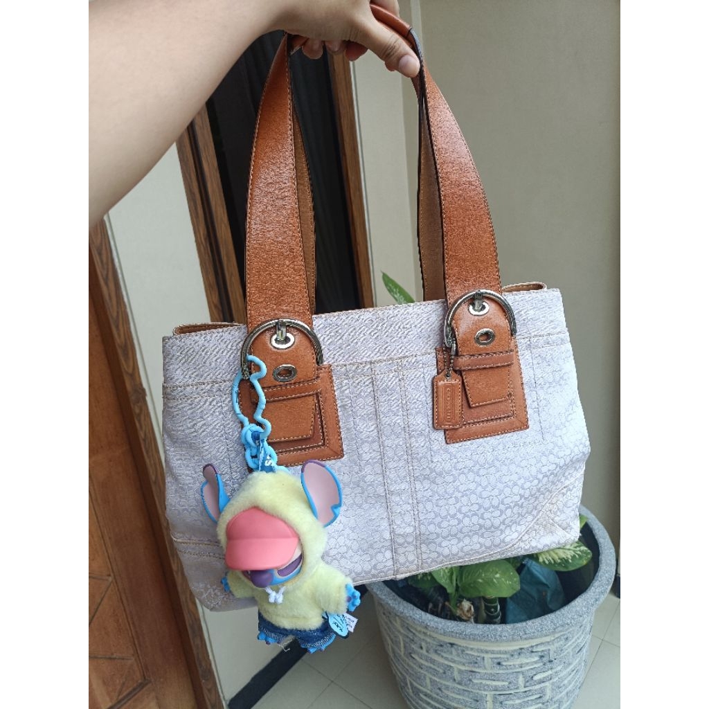 coach Soho Tote Lilac jaquard rare