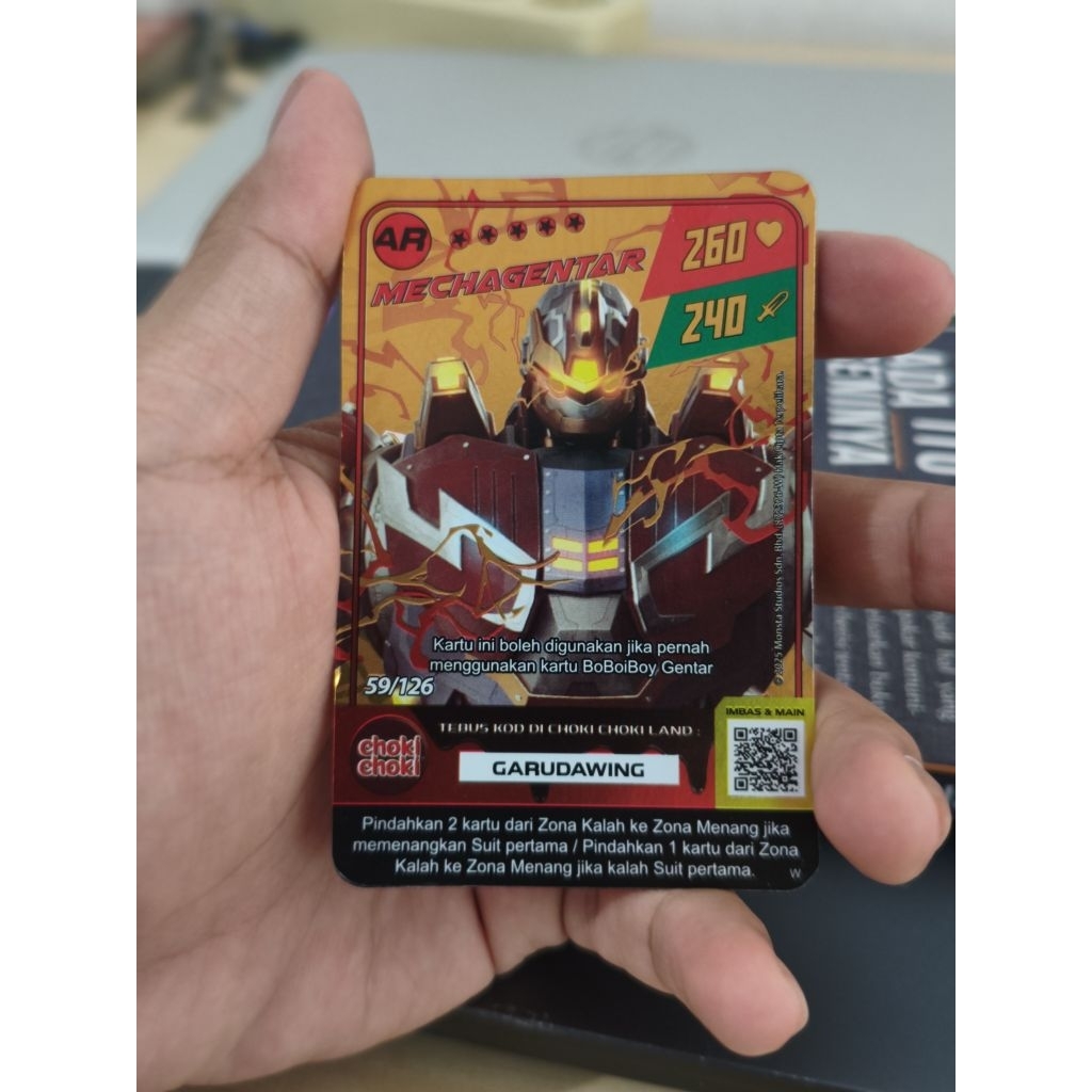 KARTU BOBOIBOY AR MECHAGENTAR