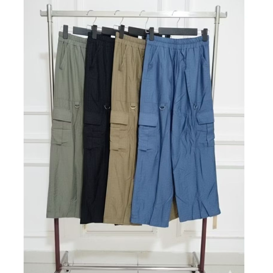 Celana Wanita Kulot Polo Linen Celana Daily celana santai Celana Kulot Linen