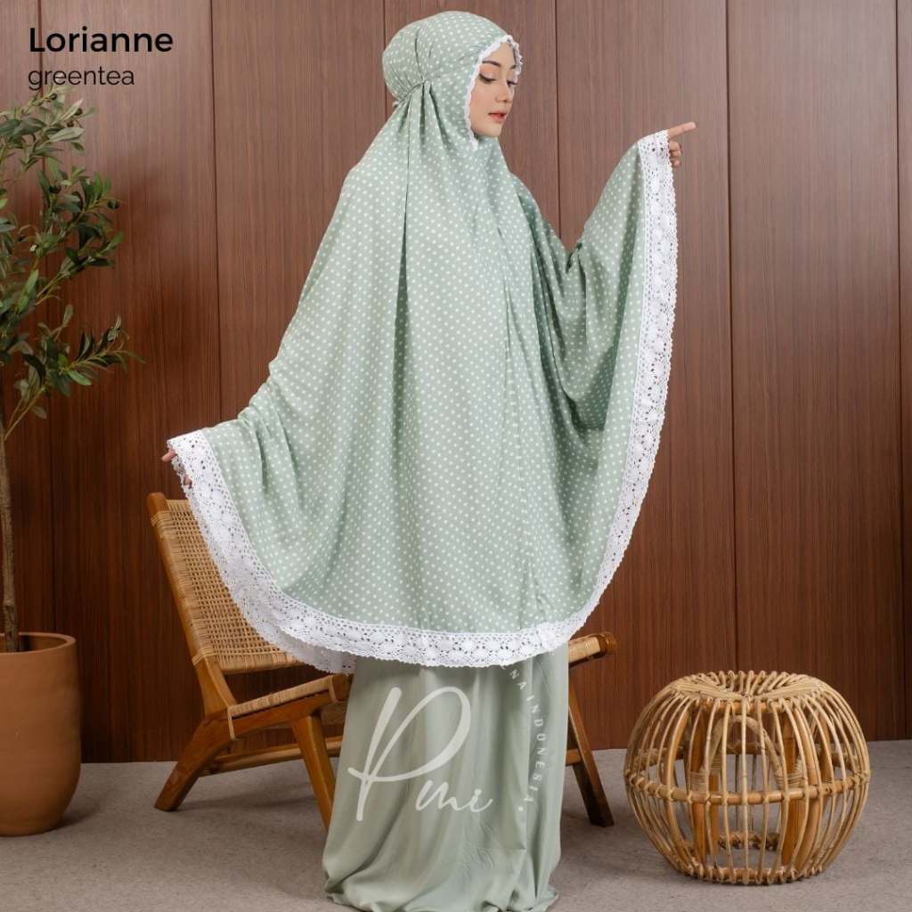 Melika - Mukena Dewasa Rayon Bali Travelling Motif Lorianne